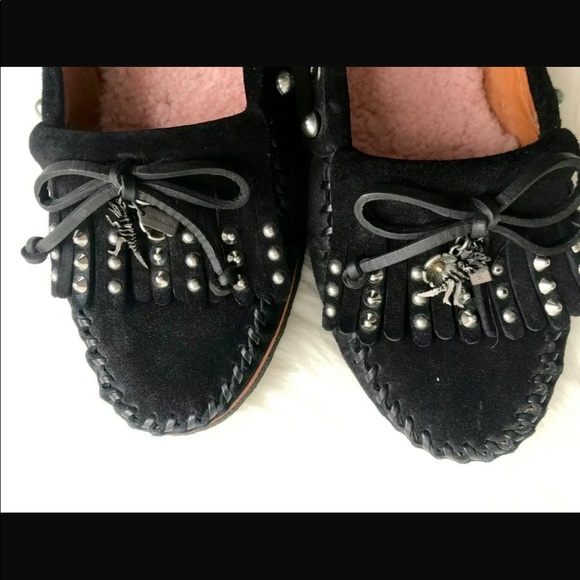 Coach Rocassin Suede Slipon Embellished Moc - Picture 8 of 12